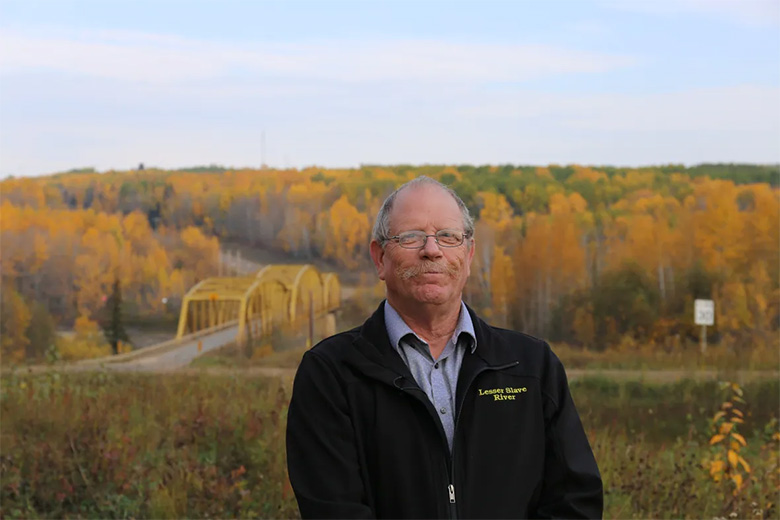 Murray Kerik, the reeve of Lesser Slave River, says the bridge has become a public safety issue. (Madeleine Cummings/CBC)