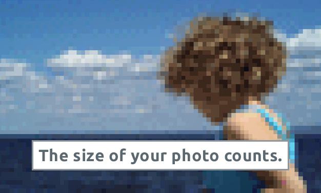 The size of your photo counts